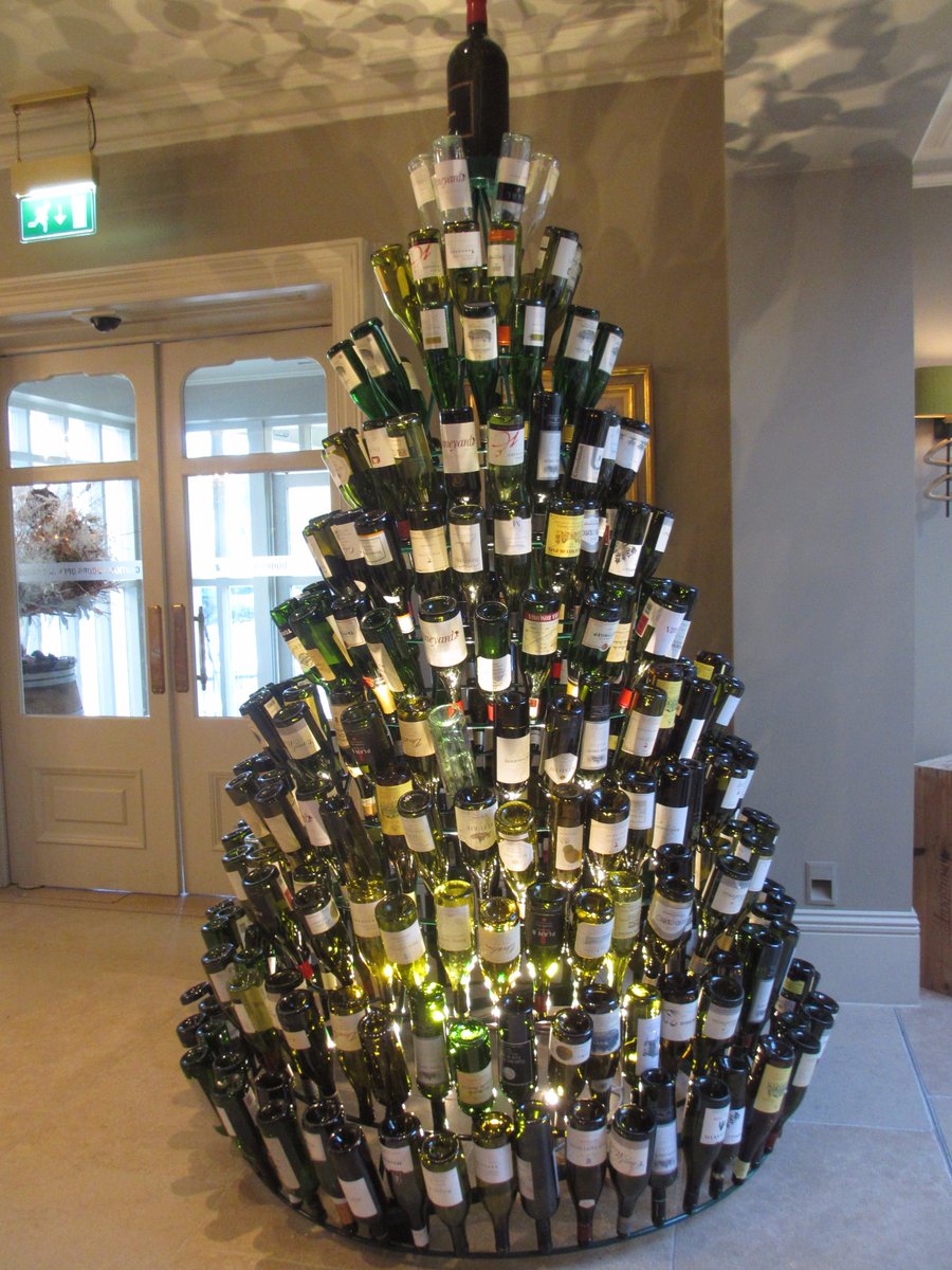 strictlywine's tweet photo. How's this for a Christmas tree idea ... quite a few of Strictly Wine's wine can be found if you look hard enough! https://t.co/AovGS5vX21