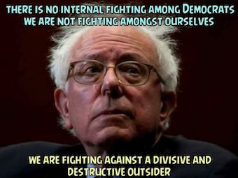 ShirlAAdams's tweet photo. @bravenak Also blame #DPC @chuckschumer #Pelosi etal. They brought #LoserBernie into the ProgCaucus as Dem outreach under their so-called "tent theory" to appease the whining #BranchBernidians cult! #SandersSlanders is using it to continue to campaign. He never stopped! We will stop him! https://t.co/Fep93vcylh