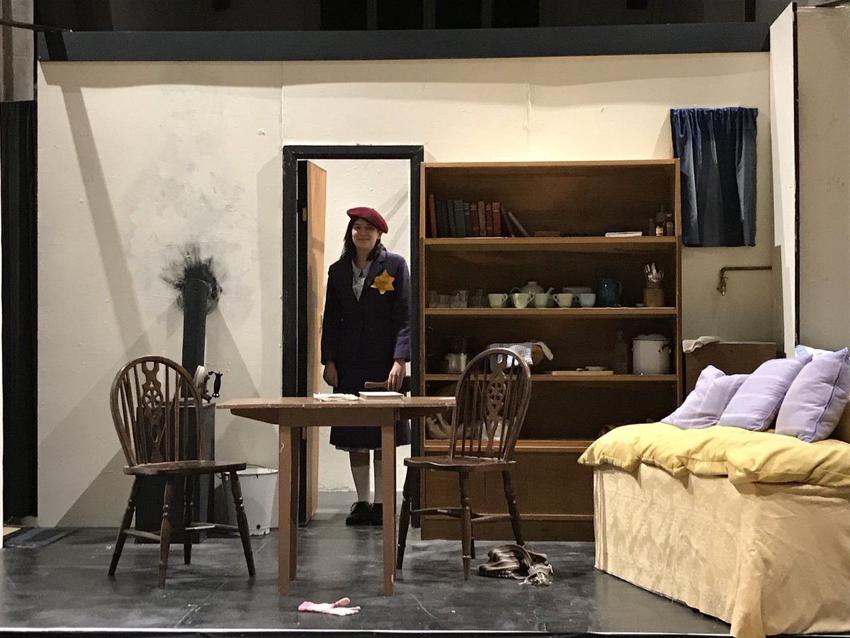 SATG_Huntingdon's tweet photo. The stage is set and we are ready for our first costume rehearsal. #AnneFrank #Diary75 #Parlour https://t.co/oJSTgXkh4U