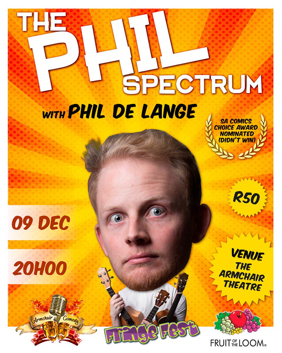 Around this time 4 years ago I did my first stand-up comedy set at <a href="/armchairobz/">Obviouzly Armchair</a>. On Saturday 9 December I'm so excited to be doing my solo show #ThePhilSpectrum on the same stage. I'd love to see you there. Help a youngish comic with share please :).