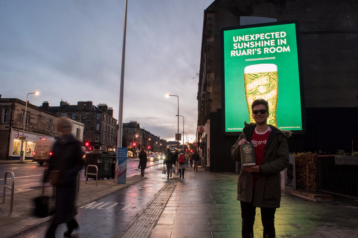 innisandgunn's tweet photo. So we celebrated a sunny day in Edinburgh yesterday with a nice poster, but we didn't realise the impact on locals. @RuariKaylor told us about the light in his room, so we changed it up a bit...

Sunglasses, 4 lagers and a new poster later, we're all sorted 😎🍺 #innisandsunshine https://t.co/d3nDQm9Rk8