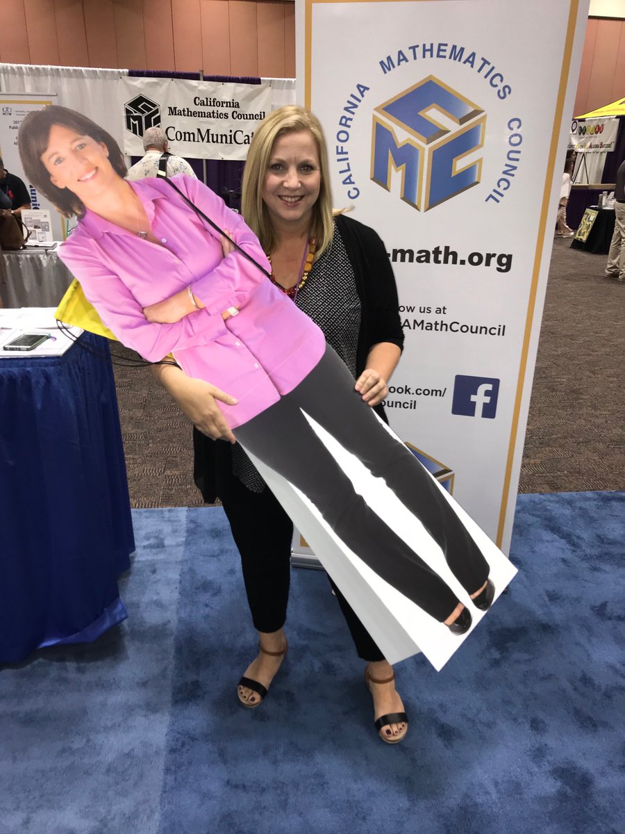 Who would like a photo with the famous cardboard cut-out next? here with <a href="/FeldsteinShelah/">Shelah Feldstein</a> - next appearing <a href="/CAMathCouncil/">CMC - CA MathCouncil</a> north. Come and meet us both in beautiful Monterey next weekend?