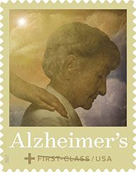 CharHu's tweet photo. The U.S. Postal Service announced that they are releasing an #Alzheimer's Semipostal fundraising stamp on Nov. 30th #AlzheimersStamp. Proceeds go to the NIH. (https://t.co/GvdEmQLuxP) https://t.co/BnUcArrtce