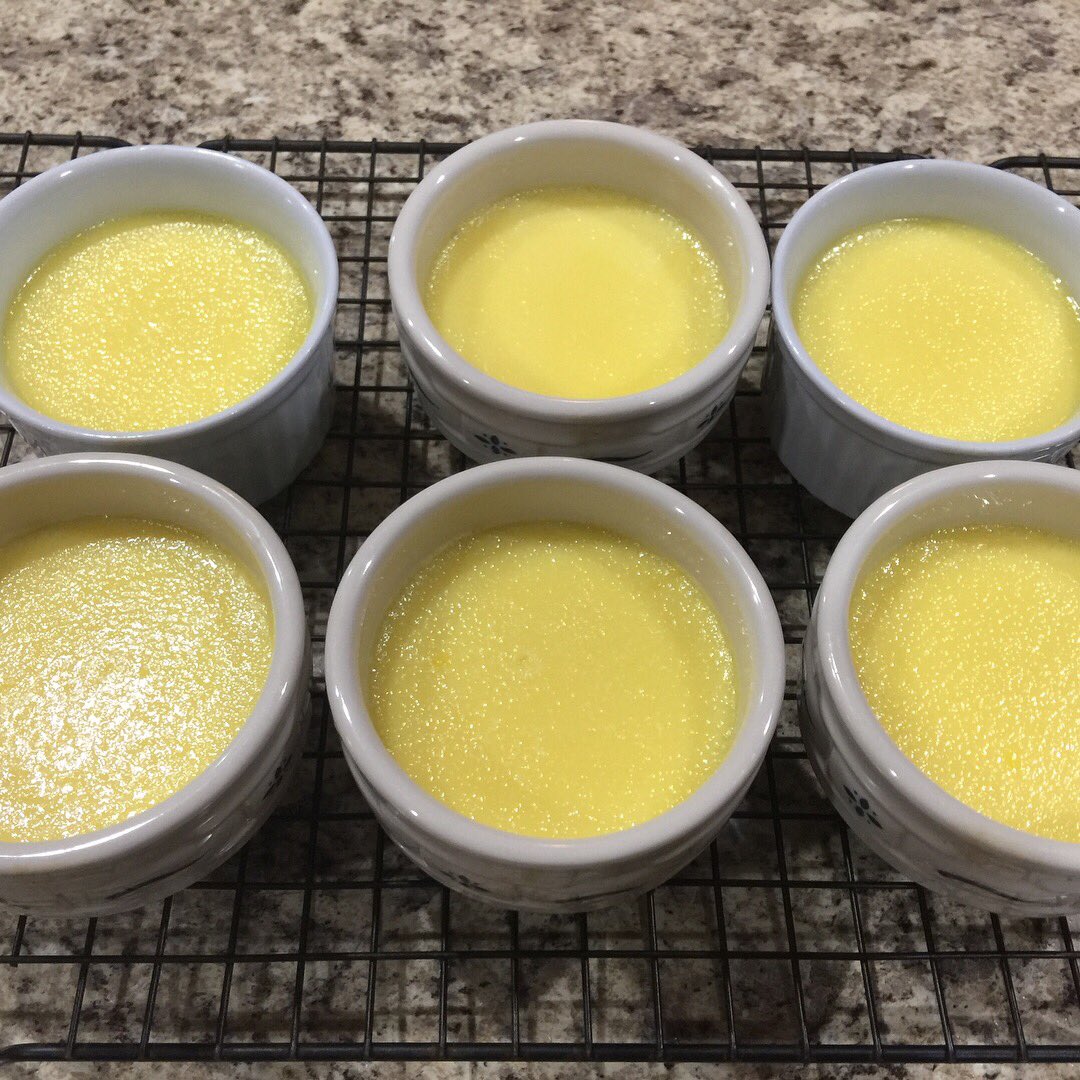 povitalian's tweet photo. One of the desserts from our early Thanksgiving dinner this past weekend, Creme brûlée. I love making this dish because I get to play with fire when using my chef’s torch. https://t.co/LXgOZKyVrW