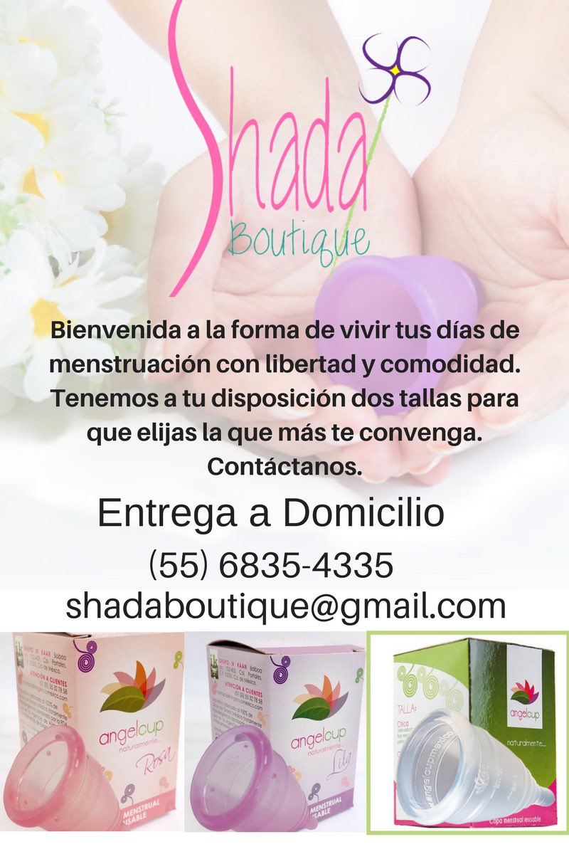 ShadaBoutique's tweet photo. #QueMeFalteTodoMenos #Angelcup 🌺
Copa menstrual a un increíble precio 🤑
Sin costo de envío #CDMX y #EdoMex
Tel: 6838-4335 
#BlackFriday https://t.co/Yn6pqwOSlS