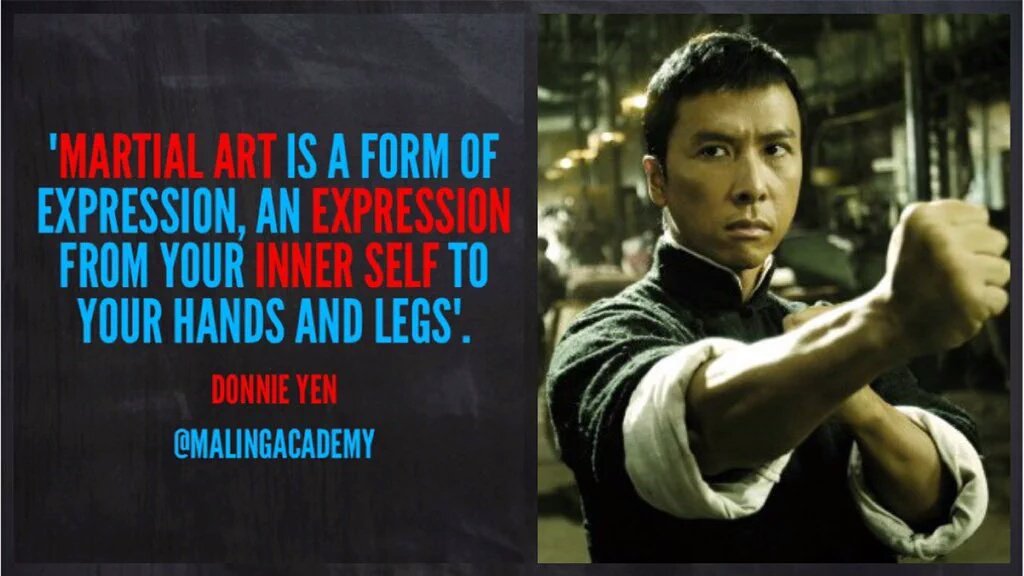 MalingAcademy's tweet photo. #MartialArts is a form of #expression.
#DonnieYen #IpMan #quote #moviequote

https://t.co/cEIiqUajfA https://t.co/4WryQgjVXb