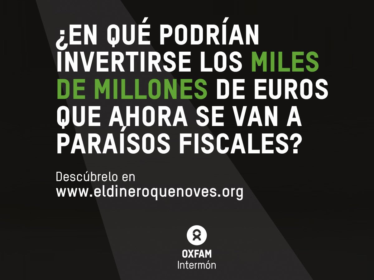 ExpoPadelES's tweet photo. #paradisepapers ¿Dónde va el dinero que no ves? @OxfamIntermon Descúbrelo aquí https://t.co/vUO723D8tD RT y comparte, por favor. https://t.co/5dabplL0Da