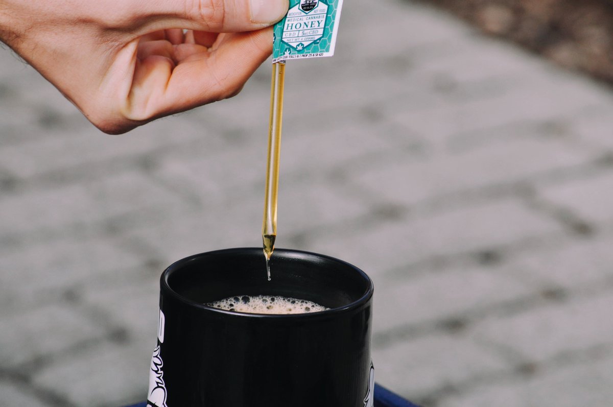 HappySeedEdible's tweet photo. Perfect way to start the day, our CBD honey in a cup of coffee or tea☕️ #goodforthebody #goodforthesoul https://t.co/5P8ABJW2cz