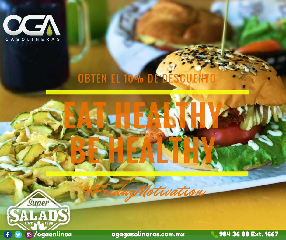 OGAenLinea's tweet photo. Es viernes de darte un gustito ¿Y porque no?
Aprovecha hoy en ir a SUPER SALADS y al presentar tu OGACARD llévate un 10% de descuento en tu compra.

#OgaGasolineras #SiempreCercaDeTi #OgaEnLinea #BuenViernes #Mazatlán https://t.co/l4Zslljrjc