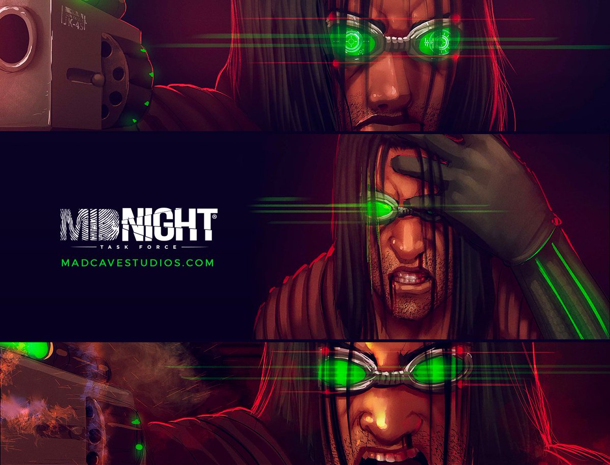 MadCaveStudios's tweet photo. #BlackFriday STARTS AT #MidnightMC on @DriveThruComics ➡️https://t.co/66cE4nu7f9
Join Aiden and the Midnight Task Force as they face the evil that surrounds them. Let the #cyberpunk action BEGIN!
#EnterTheMadness #IndieComics #NewComics #BlackFriday2017 #ComicArt #Comic https://t.co/2su5QHmqYc