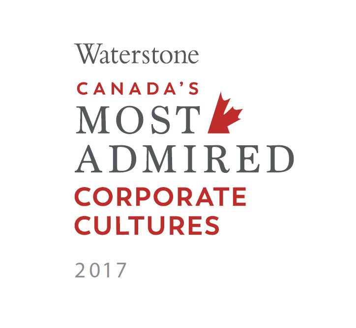 We've been named one of Canada’s Most Admired™ Corporate Cultures of 2017 by <a href="/waterstonehc/">Waterstone Human Capital</a>! Read more about it here: bit.ly/2mU4xZD.