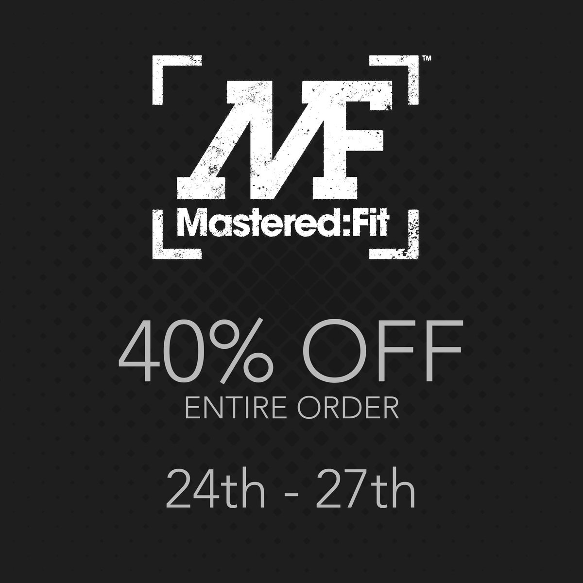 MasteredFit's tweet photo. Code: BF40
Just a massive thanks to all of our customers who have ordered today at #MasteredFit with our special #blackfriday offer. We're busy at HQ packing and shipping all of your orders! Also we'd like to remind you that sale will be continuing through the weekend, til Monday https://t.co/3lgesL97CM