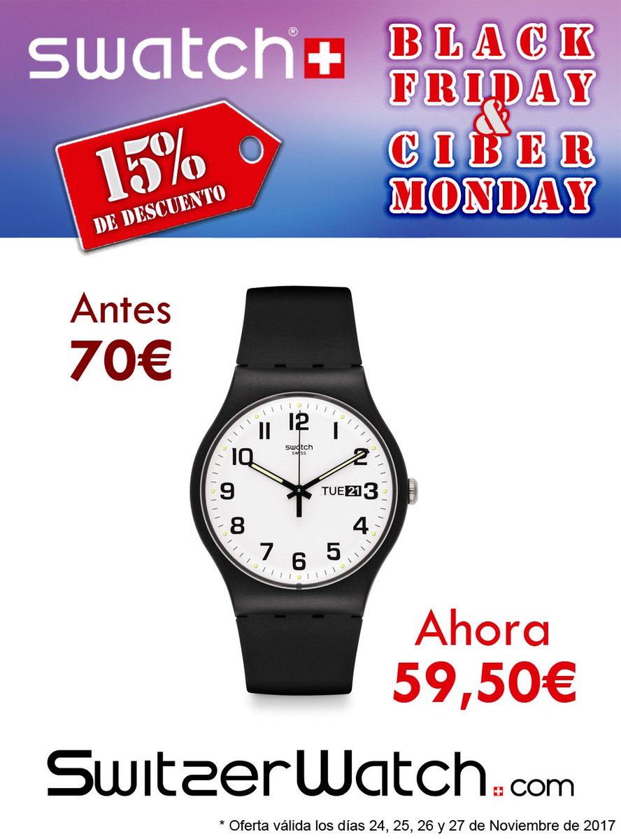 switzerwatch's tweet photo. ¡Descubre las mejores ofertas en relojes Swatch! Este fin de semana y hasta el lunes celebra Black Friday y Ciber Monday en https://t.co/hmNyeDgEIh (En las fotografías GB753, SFP115M, SUOB705 y SVOB100M) #swatch #relojes #BlackFriday #cibermonday #FelizFinde #FelizViernes https://t.co/uQhlGLKK7L