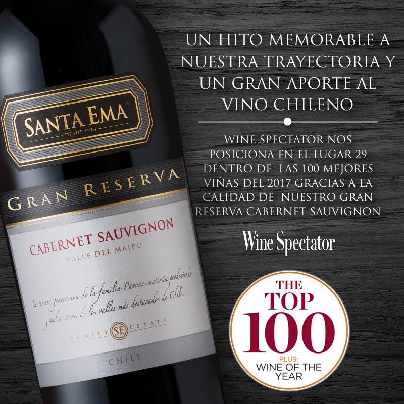 Otro Gran motivo de orgullo! #santaemasiempre #orgullodelmaipo / another great reason for pride #winespectator