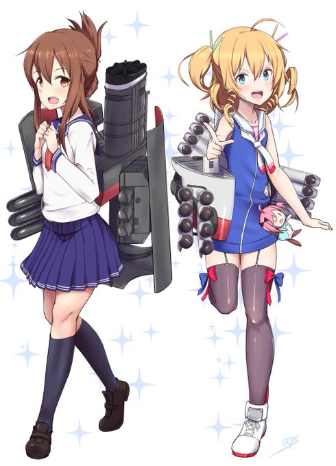 ボクの大好きな、艦これの電ちゃんとアズレンのグリッドレイちゃんを描きました!!
#艦隊これくしょん #アズールレーン 