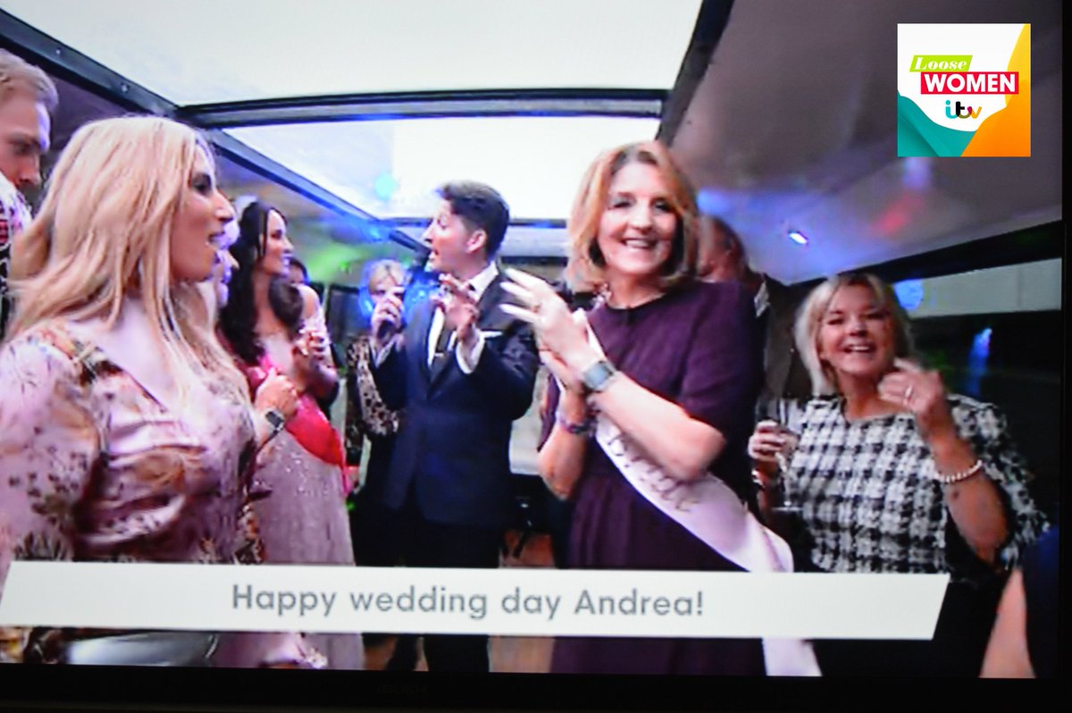 Nothing like singing live on ITV <a href="/loosewomen/">Loose Women</a> whilst banging your head on ceiling of a party bus trying to deliver #MichaelBuble to the genuinely lovely <a href="/andrea_mclean/">Andrea McLean</a> 👰 Congratulations, Andrea
Catch-Up here...itv.com/hub/loose-wome…