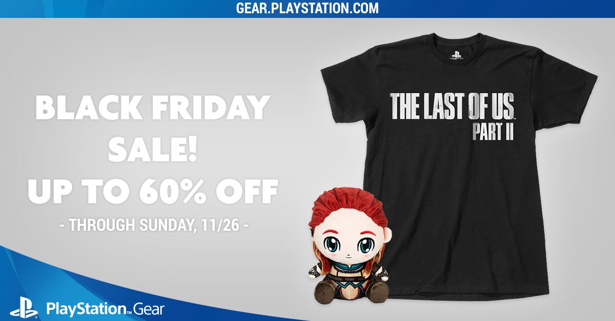 Be sure to shop all the amazing deals at the #PlayStation Gear Store for our Black Friday sale! gear.playstation.com/en-us/