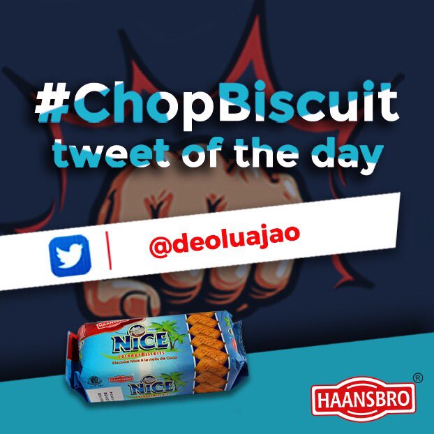 HaansbroNG's tweet image. @SemilooreAkoni @deoluajao 
One of you could win N15,000 in our poll tonight by getting your squad to vote for you! 
Are you ready?? 
#Chopbiscuit #Doubleedition #Tweetoftheday