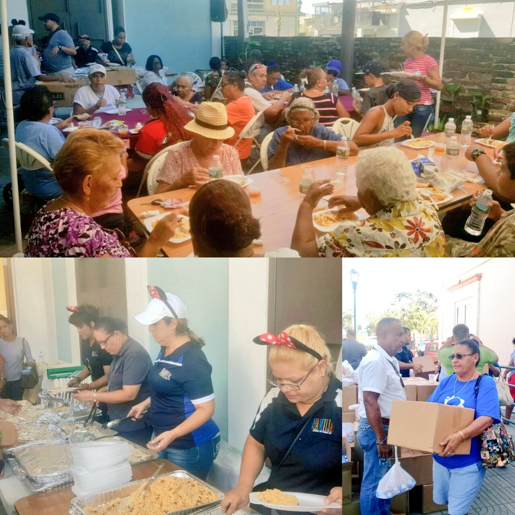 SomosFamiliaPR's tweet photo. Familia llegó con mucha alegría al #EmergencyStopAndGo de Vieques, para el almuerzo de Acción de Gracias. @BeatrizRossello #FortalezaParaTi https://t.co/e1qA0rmD42
