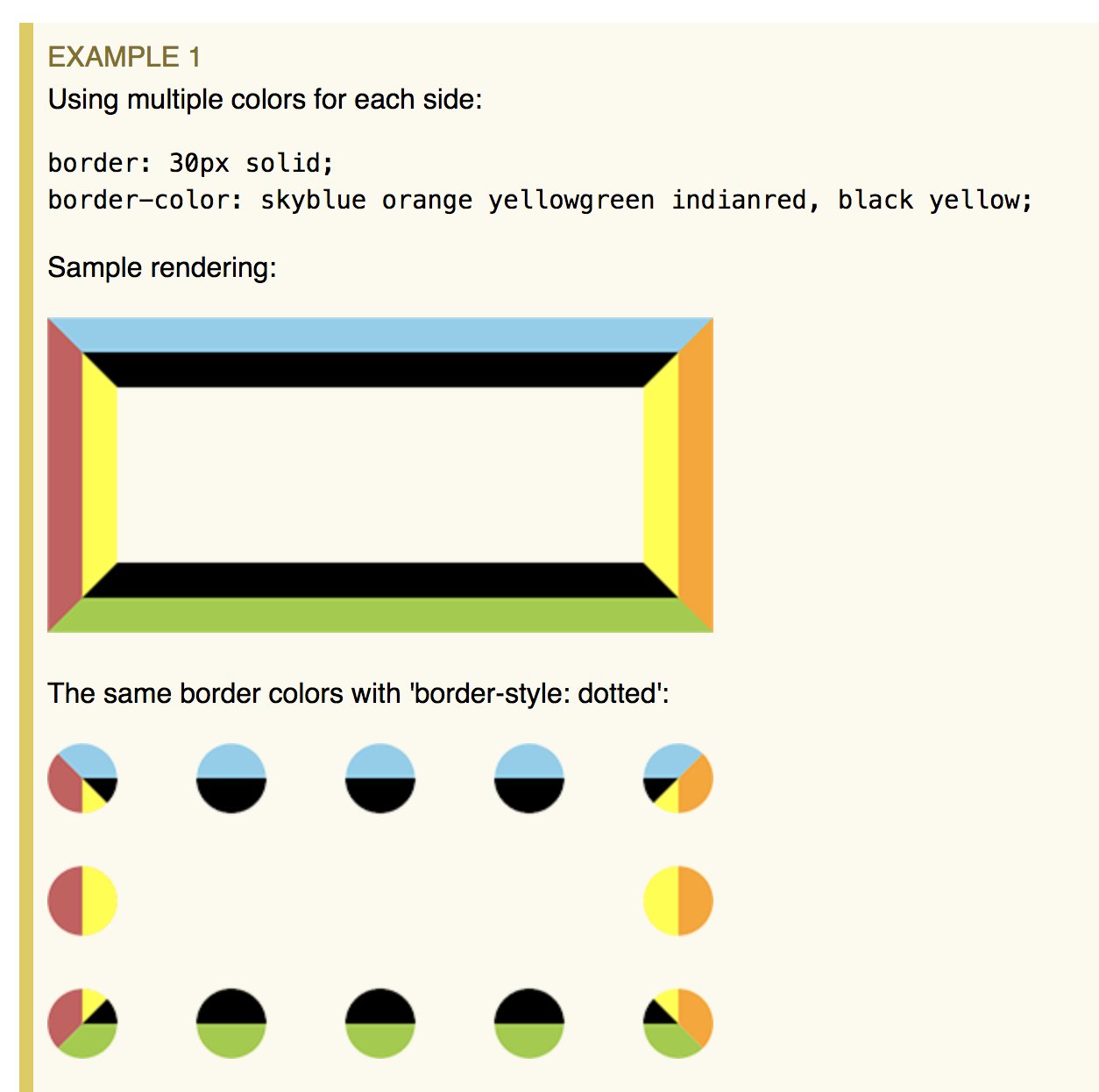 Border Color CSS