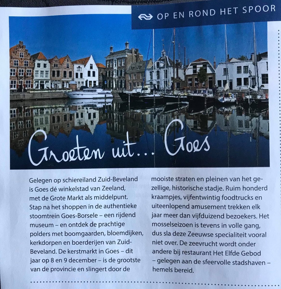 Goesisgoes's tweet photo. Leuk stuk over #Goes en onze #kerstmarkt op 8 &amp; 9 december🎄in @spoormagazine https://t.co/ew1YZTDOaR