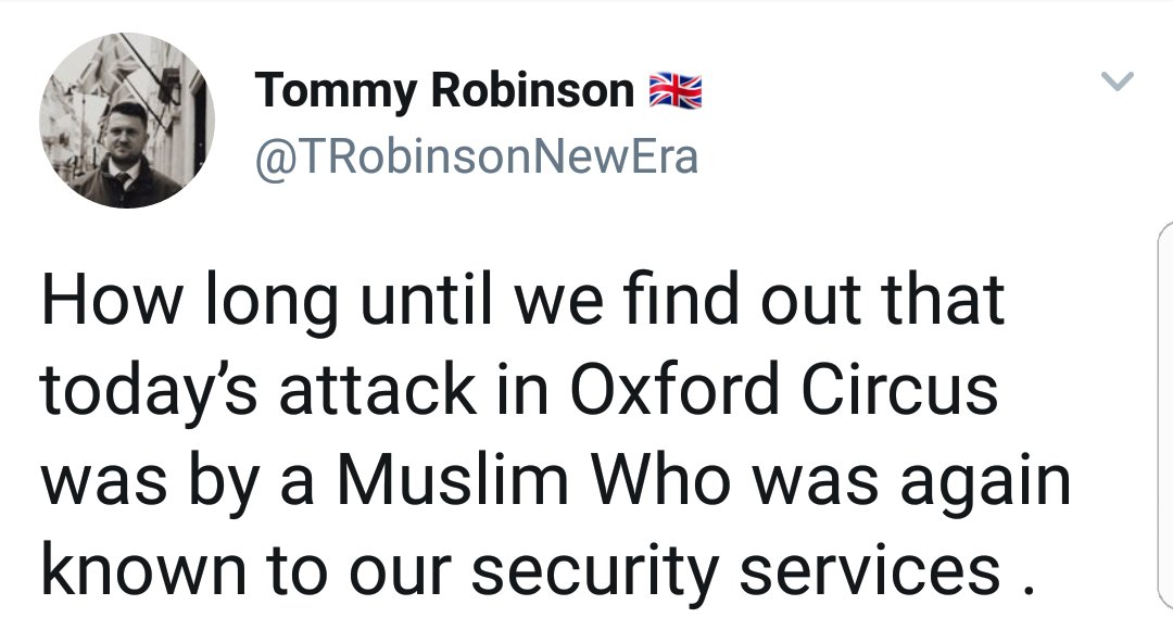 Stephen Yaxley Lennon sooooooo wanted British people to be murdered so his agenda could be fed. He calls himself a patriot. He's anything but. @TrobinsonNewEra 
#rhymeswithpunt