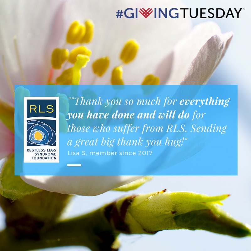 RLSFoundation's tweet photo. Your yearly membership supports important #research that will help us work toward a #Cure4RLS. #YouGotAFriend #GivingTuesday
https://t.co/PfRvPFd9Ea https://t.co/DaoZEYlsOm