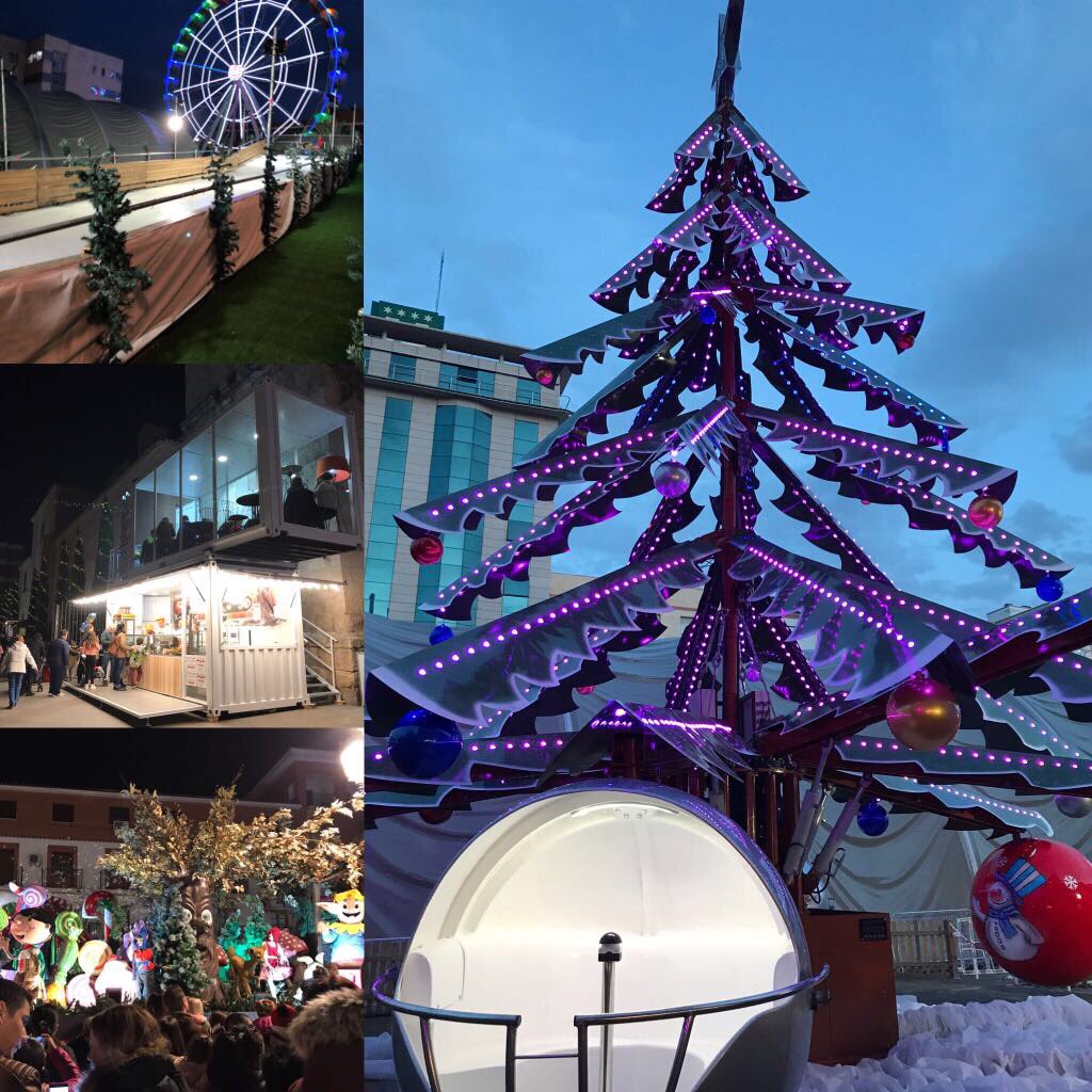 elsa_dos_santos's tweet photo. Impresionante la producción de @EventosIdea en @NavidadTorrejon con noria gigante, tobogán de hielo, árbol de esferas, carrusel doble, churrerías #Churrico y la mejor gastronomía en sus #KitchenContainer.
Ahora encendido oficial con el @Ayto_Torrejon y @MadridDirecto https://t.co/zabuPvtjMo