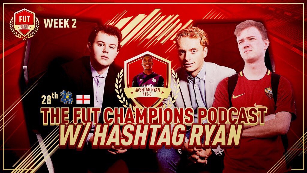 FUTChampionsPod's tweet photo. ‼️EPISODE 2⃣ IS HERE‼️

With No. 2⃣8⃣ in the World🌍
#⃣@hashtagutd's @HashtagRyan_

😓 Managing 40 games
🔧 #FixFIFA
🔍 Matchmaking
➕more

🎙️ feat. AS Roma's @CoJoFIFA &amp; your hosts @BSmith_Esports &amp; @rbuckley1998 

Sub options below!
Listen ➡️https://t.co/itm9jkFo01 https://t.co/3rZPQNVoqd