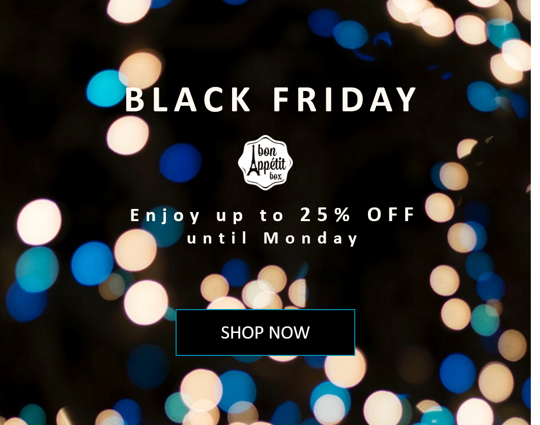 BonAppetitBox's tweet image. ⚫ Start shopping here goo.gl/Br6f8 ⚫ #FrenchFood #deals #gourmet #French #France #BlackFriday #travel #SubscriptionBox