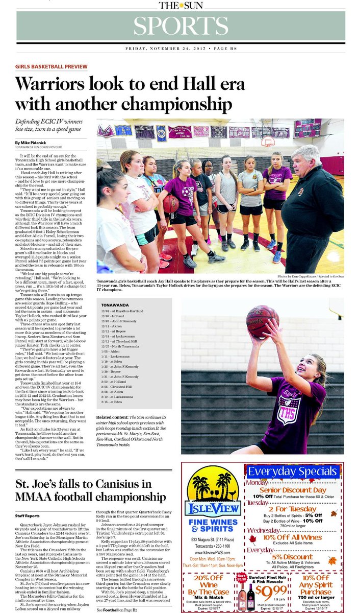 Don't miss our girls' basketball preview featuring <a href="/MSMThunder/">MSM Thunder</a> <a href="/COHSTonawanda/">Cardinal O'Hara High</a> <a href="/KenmoreEastHS/">Kenmore East HS</a> and more! Call 716-849-4000 to make sure you never miss an issue. sun-news.com