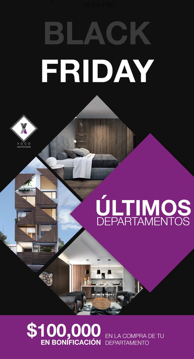 A__flo's tweet photo. BLACK FRIDAY
¡ÚLTIMOS DEPARTAMENTOS!
Conoce nuestras promociones
Más información a:
ventas@aflo.mx / 5211 8254 / 55 1452 1711 (WhatsApp)
#departamento #RoofGardencomun #xoco27 #architecturelovers #appartmentsforsale #underconstruction https://t.co/cFszunKEKd