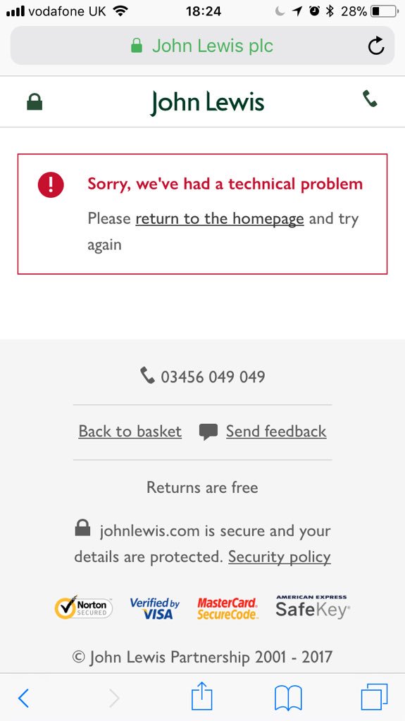 lofenton's tweet photo. @JLcustserv Thanks - it still isn’t working (using the mobile site). I’ll try laptop instead and see if that works https://t.co/ToI1MThbJ3