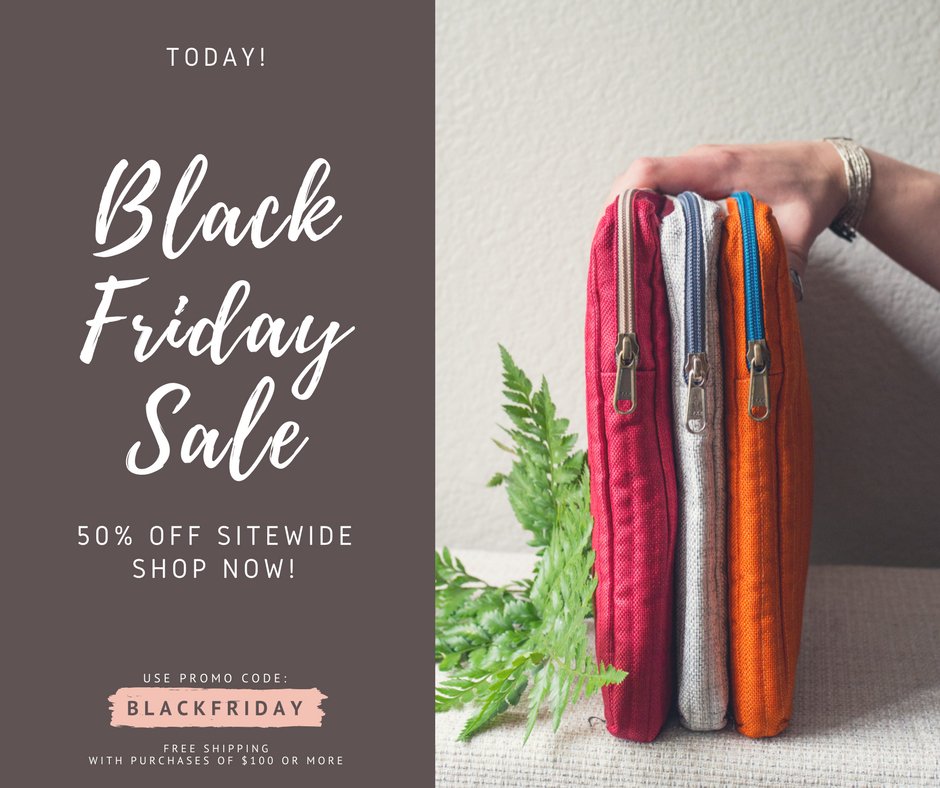 Stitch4Change's tweet photo. #BlackFriday Sale TODAY ONLY, 50% off sitewide, #fairtrade bags, #giftsforher #giftsthatgiveback #EthicalGiving  Shop here >>>  https://t.co/YyCaIy7cPE https://t.co/CSFA2LpDg5