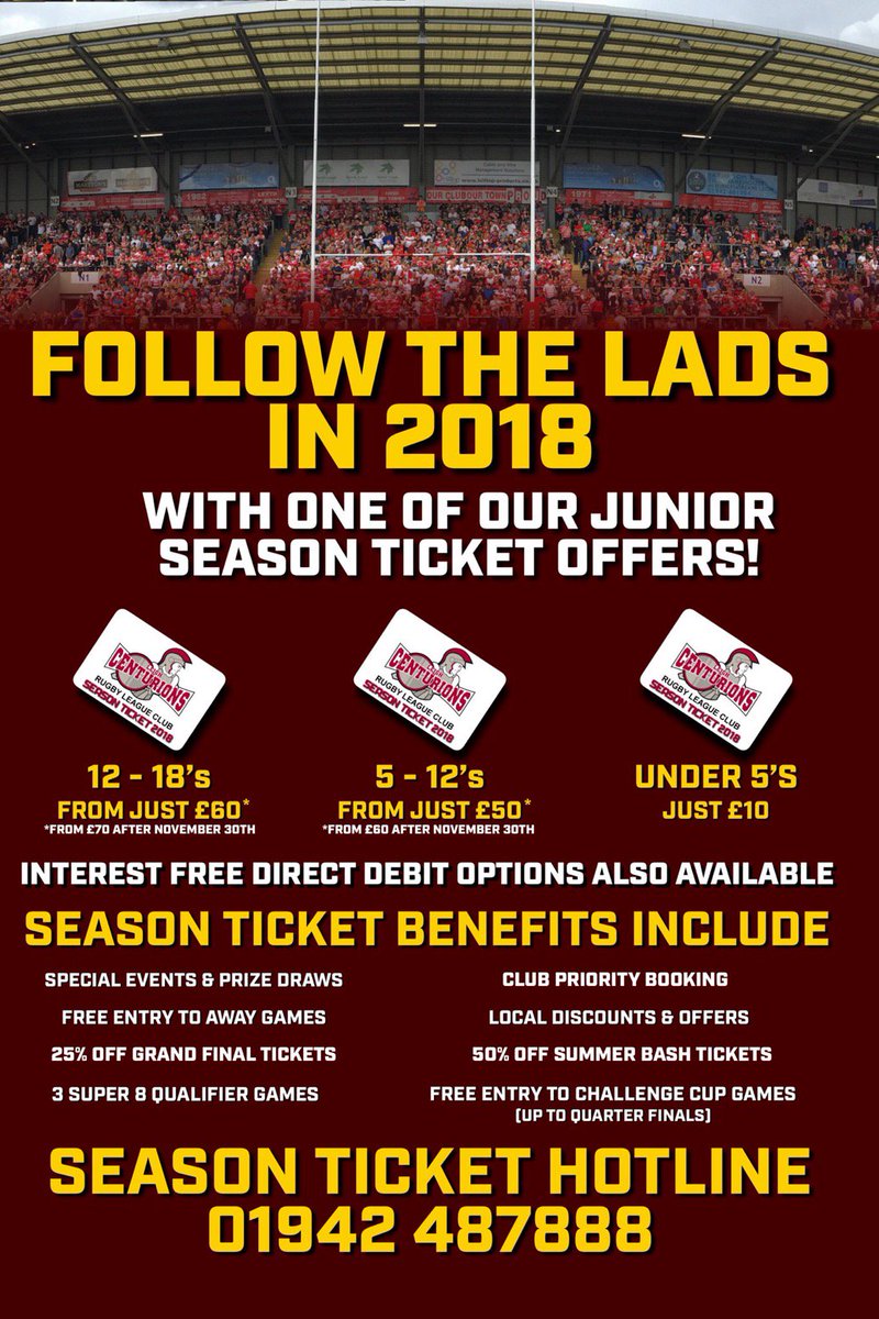LeighLeopardsRL's tweet photo. Want to win a fantastic Leigh Centurions Prize?

Just RT and Share our pic to be in with your chance!

Following last season’s fantastic Super League journey, 2018 is the perfect time to get the kids involved with the Centurions!

Our Season Ticket packages offer the best value! https://t.co/62AGEZoN9C