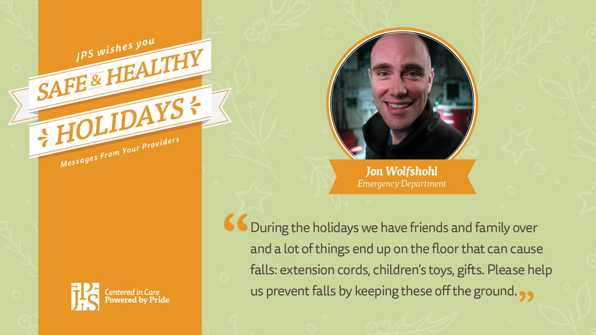 JPS_Health's tweet photo. Are you putting up decorations? Falls can cause a range of injuries, such as lacerations, head trauma, broken arms and legs, and broken hips in older people. The best way to treat them is to prevent them from happening. @JPS_EMRes #JPSEM #FortWorthEM https://t.co/5OkNL5dgkW