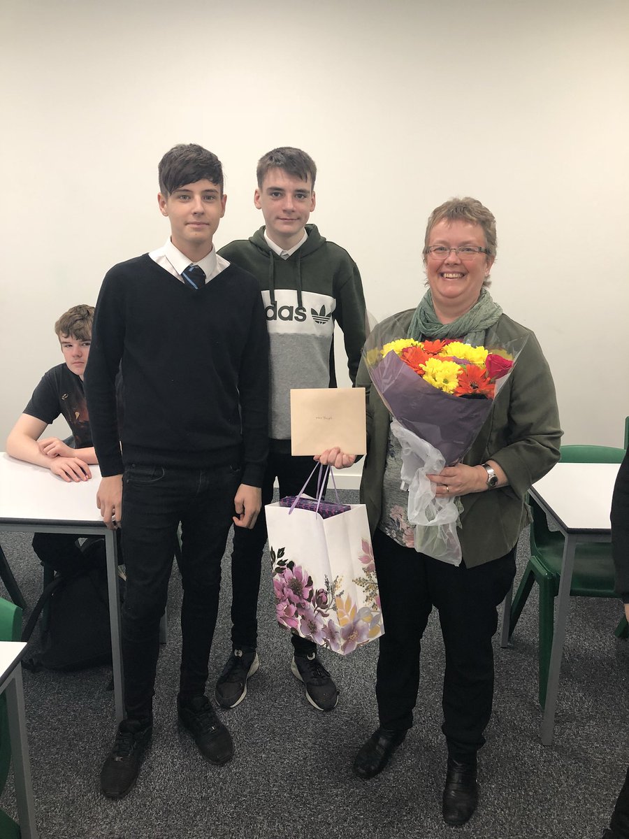 EHSMathsDept's tweet photo. Mrs Boyd’s last day! Thank you for all your support in the Maths department. We are really going to miss you! https://t.co/irPPGWF1LK