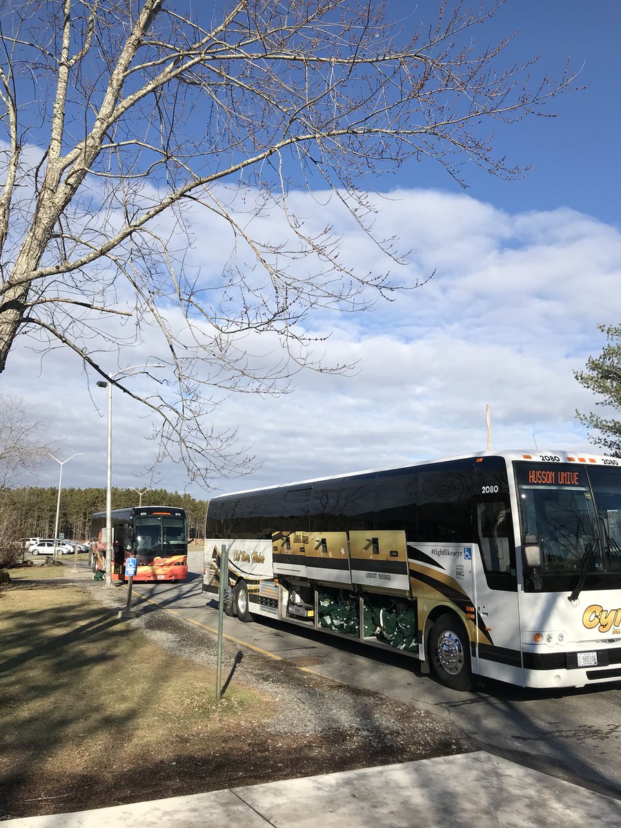 HussonUEagles's tweet photo. .@hussonfootball leaving Maine for their second round @NCAADIII playoff game at @DelValAggies! #HUeagles #NCAAD3 #D3FB https://t.co/psELdNmGzc