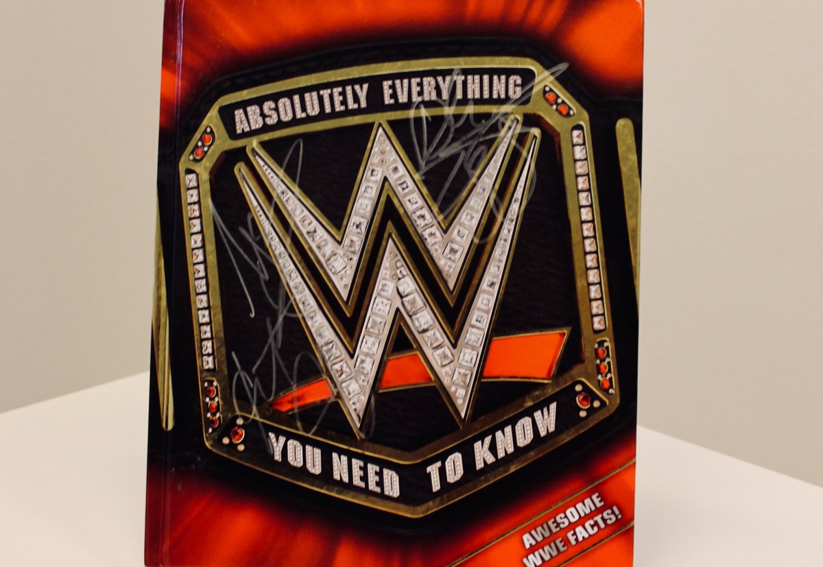 WWEGP's tweet photo. #WIN the new #WWE ‘Absolutely Everything You Need to Know’ book from @dkbooks **SIGNED BY Kurt Angle, Dolph Ziggler &amp; AJ Styles!** Follow &amp; RT. Over 18s &amp; UK only. Ends midnight 01/12. Good Luck 😬🤞🏻 https://t.co/D5paUuR5Wk