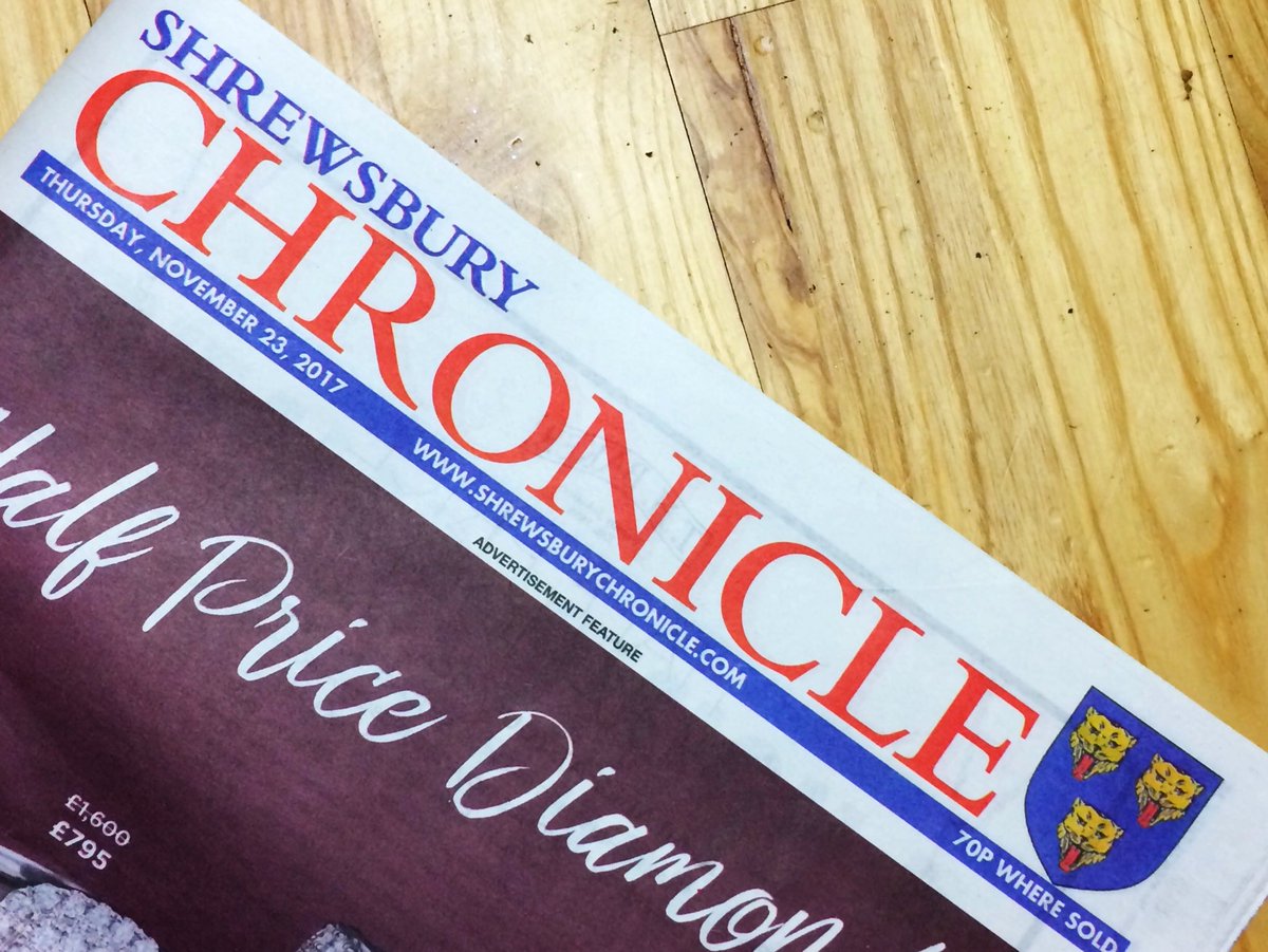 Very honoured to have been featured in The Shropshire Chronicle after a fantastic weekend at the Shrewsbury Chocolate Festival!!!