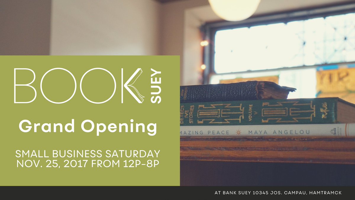 Did you resolve to do more this year? Did you want to do something big but just didn't get around to it -- no problem! Go big and become a BOOK SUEY community supporter for $25 #shoplocal