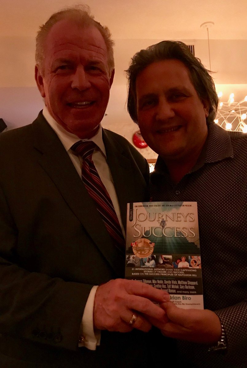 TedWernham's tweet photo. Presenting an autographed copy of our book Journeys to Success to Rob @AbruzziLondon. To Success, my friend!! @TedWernham #Bestseller #success #journeystosuccess https://t.co/8zkR18gKAR