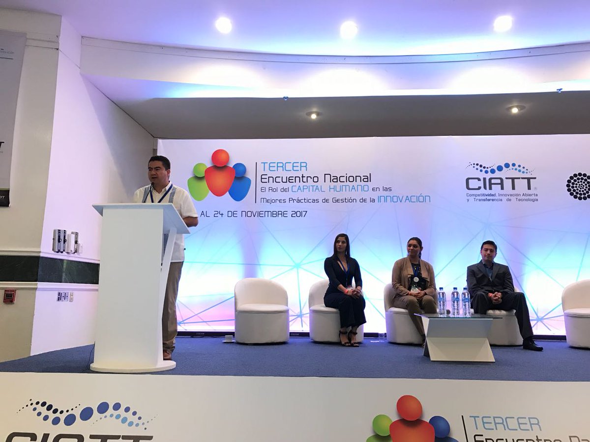 CITNOVA's tweet photo. . @AlonsoHuerta Dir. del @CITNOVA participa como moderador en el Panel: Gestión de la innovación en la empresa, como parte del 3er Encuentro Nacional “El rol del capital humano en las mejores prácticas de gestión de la innovación” evento organizado por el #CIATT y @Conacyt_MX https://t.co/0vmkPgCQbk
