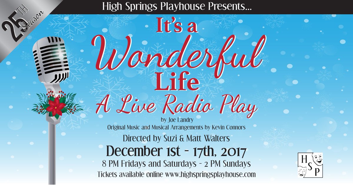 HSPlayhouse's tweet photo. Don't miss 'It’s A Wonderful Life: A Live Radio Play starting December 1st. Get your tickets early, https://t.co/yNzYkTtP1Y https://t.co/UKtQY2U5Vr