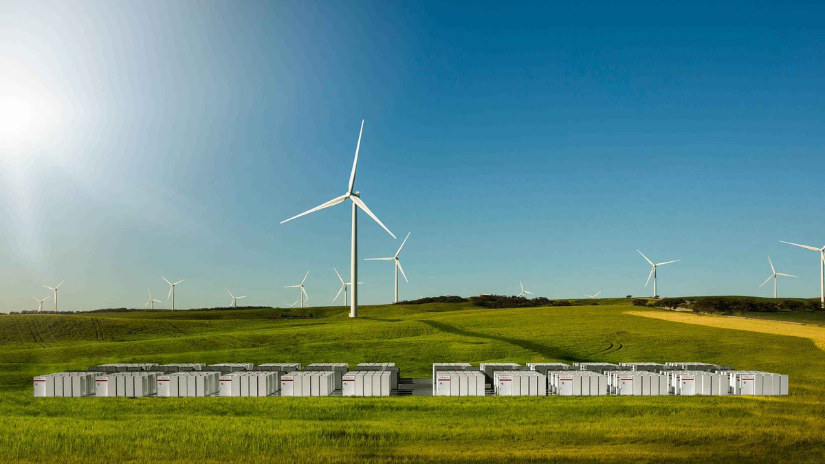 Diyfund's tweet photo. The world's largest lithium-ion battery, which is being built in South Australia by Tesla, is about to enter final testing. Elon Musk previously said that if he didn't get the project done in 100 days, he'd foot the bill, which could have been up to $50M https://t.co/aZg61Kfo74