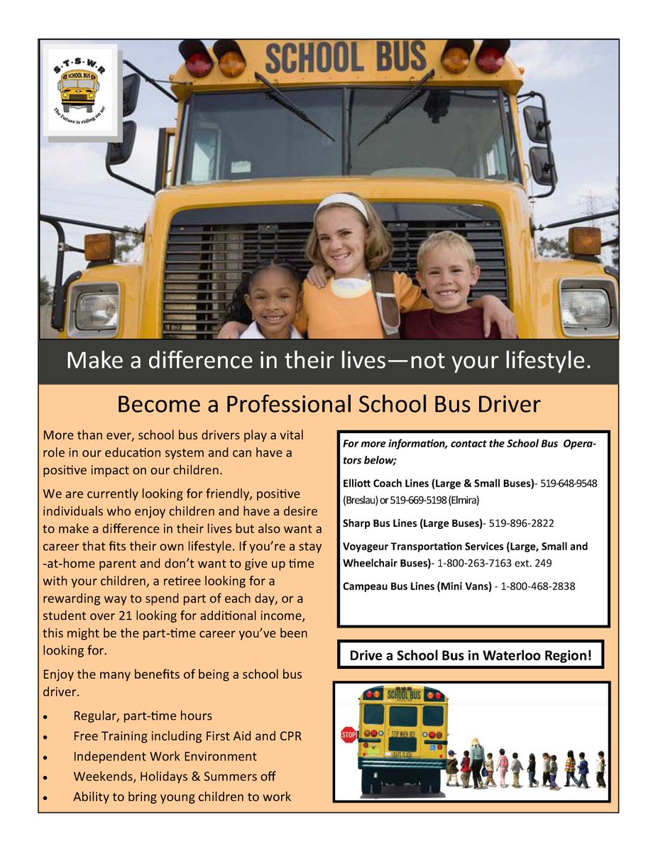 STSWR's tweet photo. Have you ever been interested in driving a school bus? Well here is your opportunity! https://t.co/4TjopJyoFW