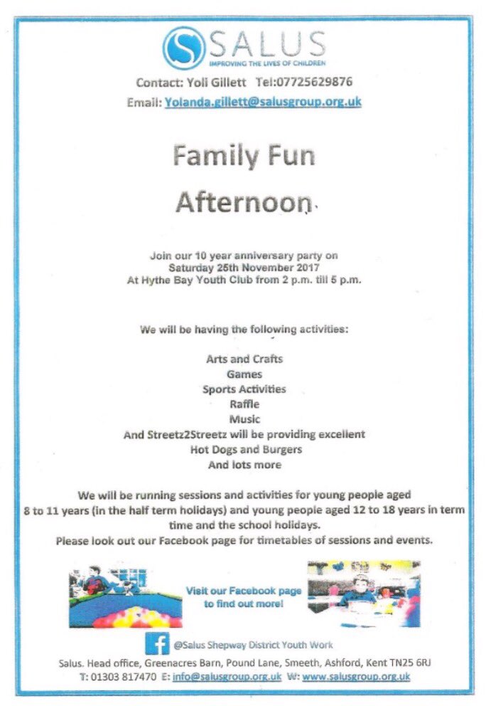 Come and help us celebrate our 10th anniversary tomorrow! (Saturday 25th November) Lots of great *FREE* activities 👀👇 Please RT