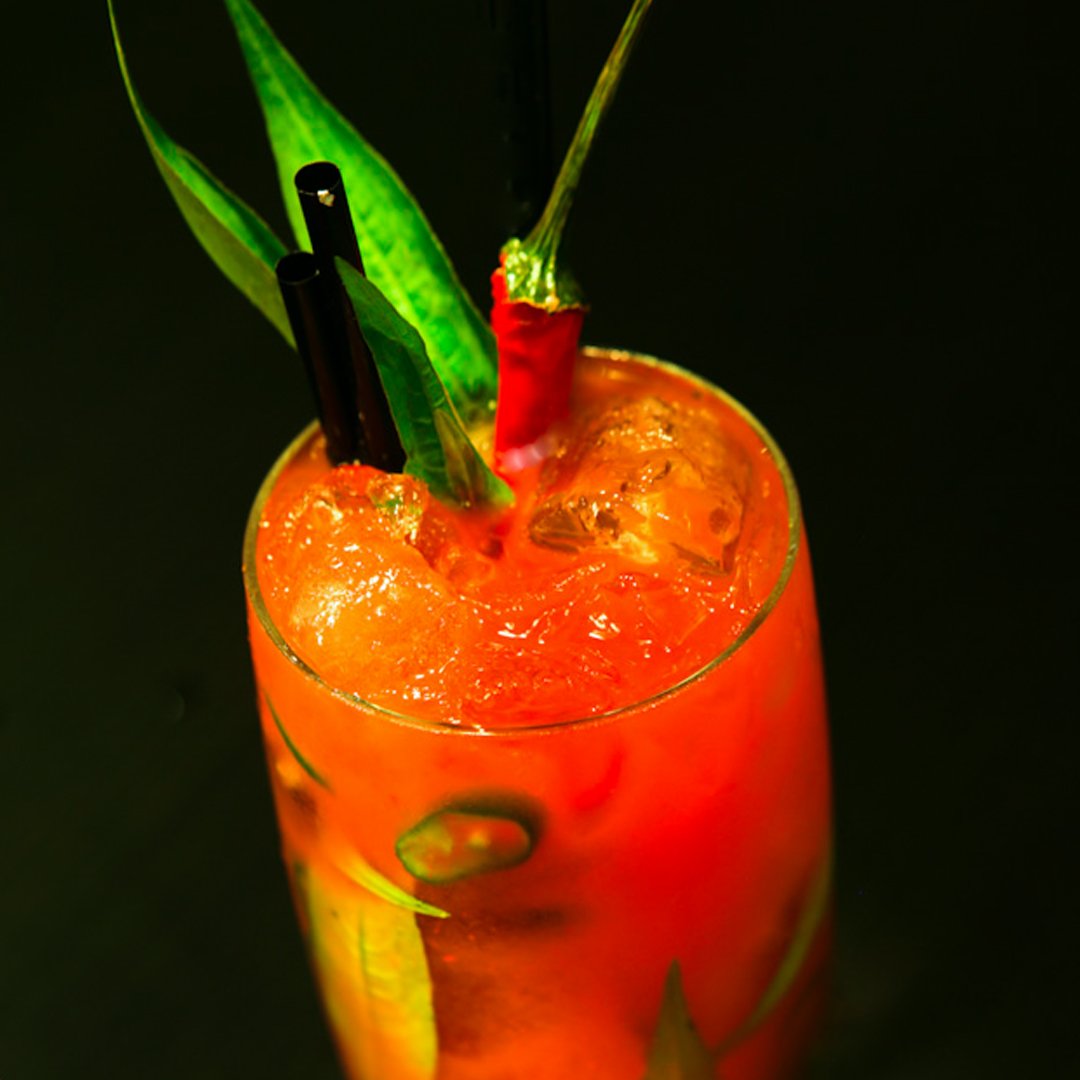 Viet style Bloody Mary! Lots of chili and Vietnamese mint. A perfect lunchtime heart starter.