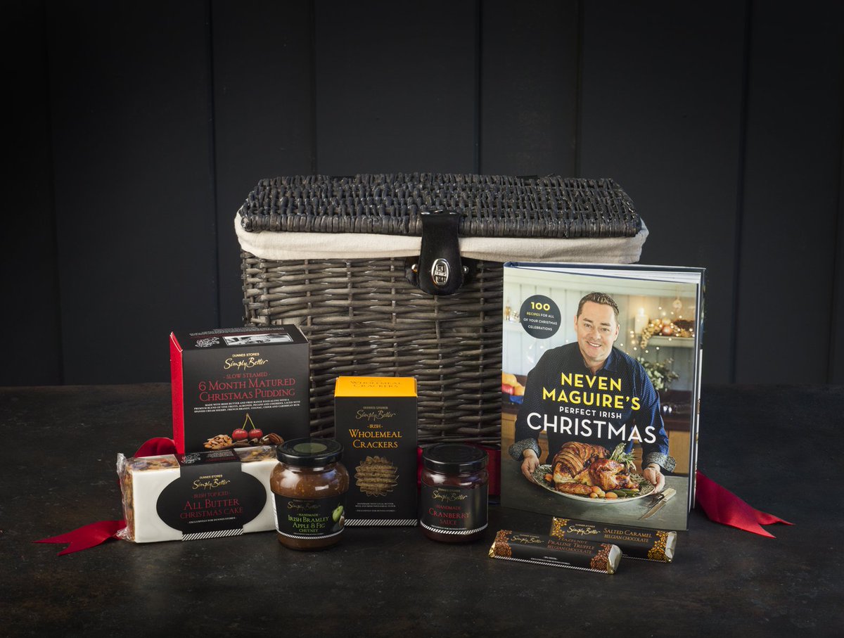 Make someone's Christmas with the gift of our Simply Better Christmas Neven Maguire Hamper. Presented in a beautiful willow basket, this hamper contains Neven's new book &amp; a selection of Irish made Simply Better treats. Shop online now: ow.ly/4NNb30gNl1u #IrishFood