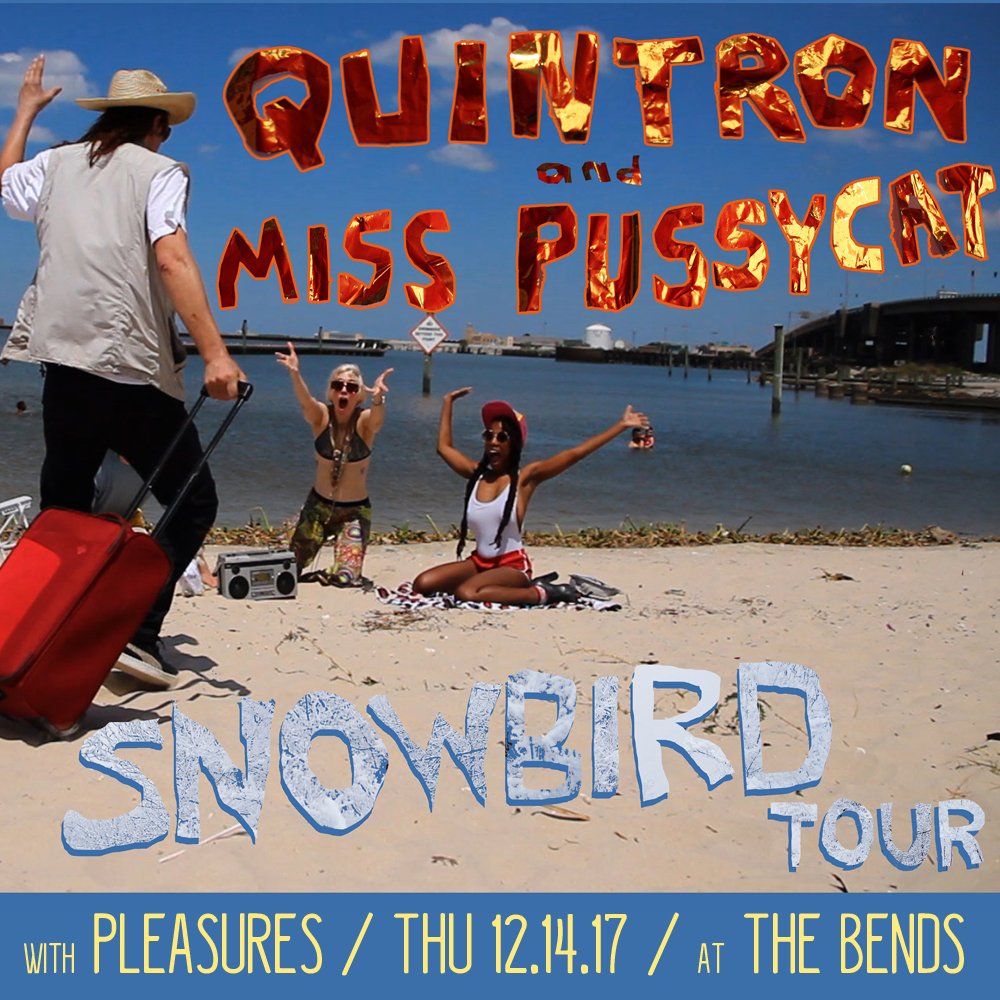 aestheticized's tweet photo. Thu 12.14.17 = Quintron And Miss Pussycat w/ Pleasures @ The Bends! 9pm / 21&Up! $FREE!! Plz RSVP/RT: https://t.co/m54nHBNgmG #drumbuddy #puppetshow #party https://t.co/P5wdYm4q2W
